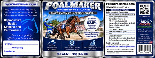 FoalMaker Stallion label — click to enlarge