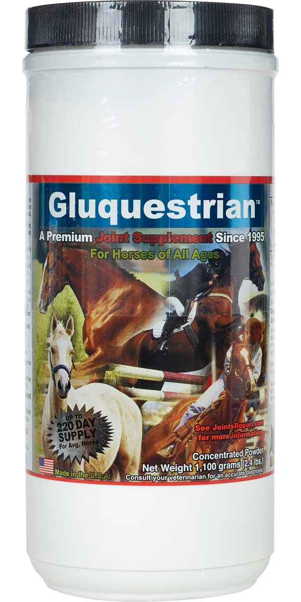 Gluquestrian jug — click for official label